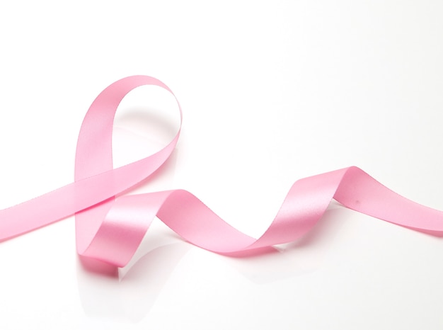 Pink breast cancer ribbon