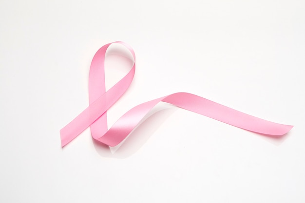 Pink breast cancer ribbon