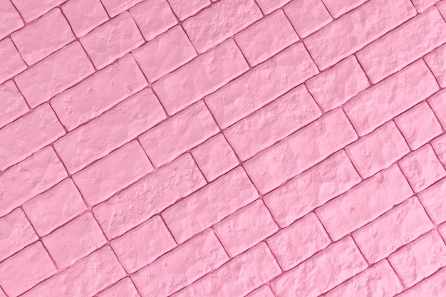 A pink brick wall. 3D illustration