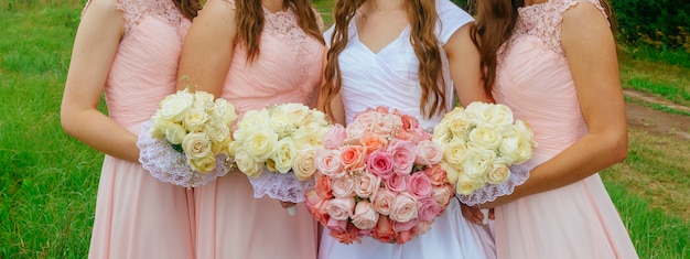 Pink Bridesmaid Posies