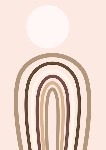 a pink and brown striped wall with a circle in the middle
