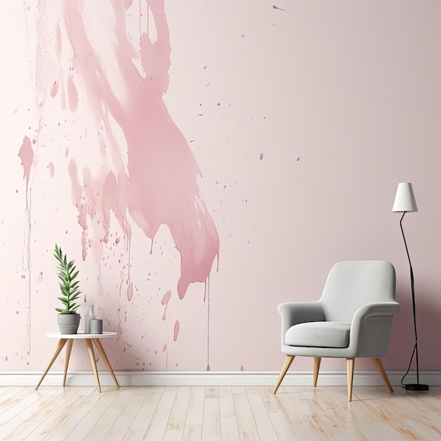 a pink brush stroke wallpaper blush in in the style of mixed media elements