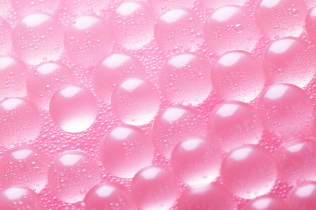 Фото Розовые пузырьки на белом фоне, пузырьи коллагена, газированные искры, жевательная резинка.