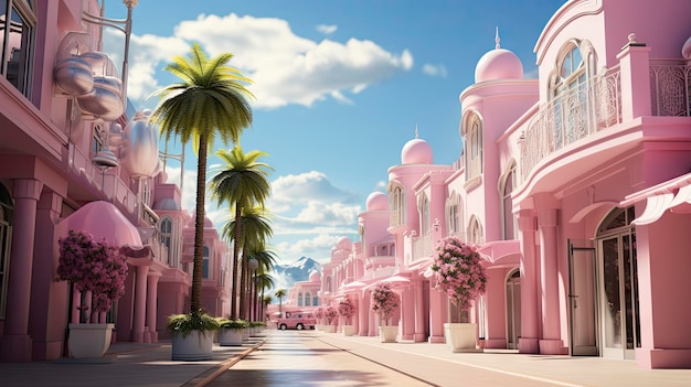 pink buildings in the city of pink city