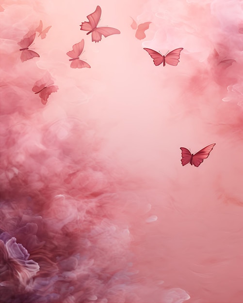 Photo pink butterflies wallpaper