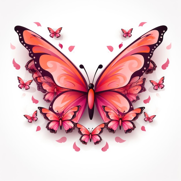 ピンクの蝶のがん啓発