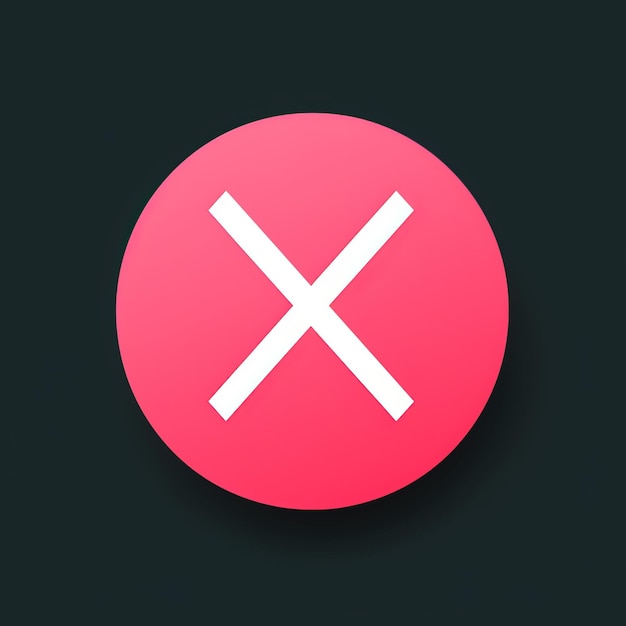 x가 있는 분홍색 버튼