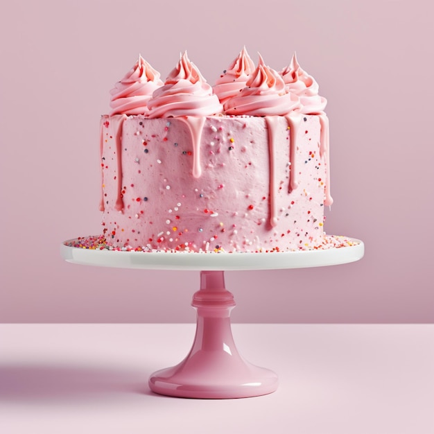 pink cake luxury yummy cake cream cake pink tones cake with dark pink buttercream swirls