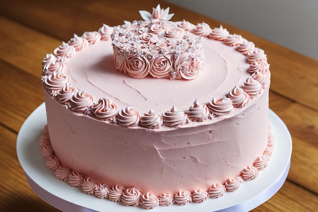 A pink cake