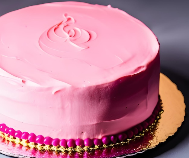 A pink cake