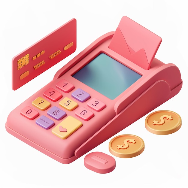 a pink calculator with a pink calculator on it