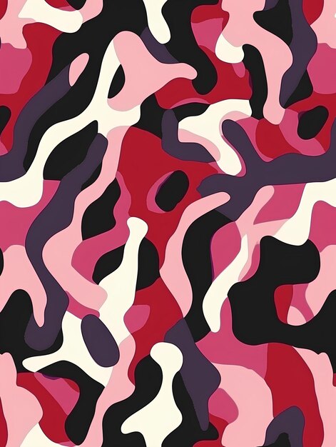 A pink camouflage camo fabric