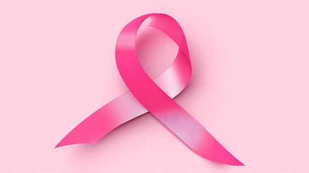 A pink cancer ribbon