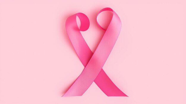 A pink cancer ribbon