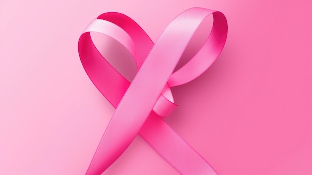 A pink cancer ribbon