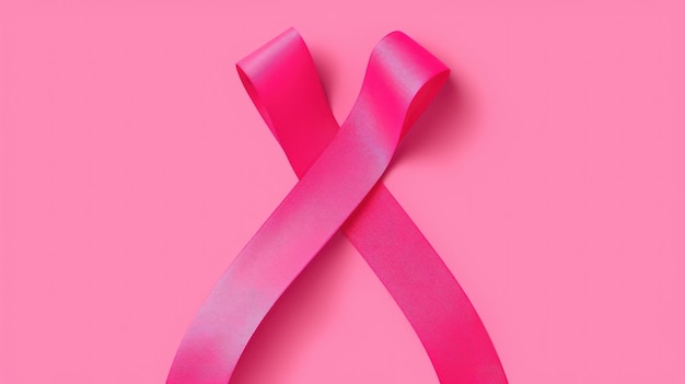 A pink cancer ribbon