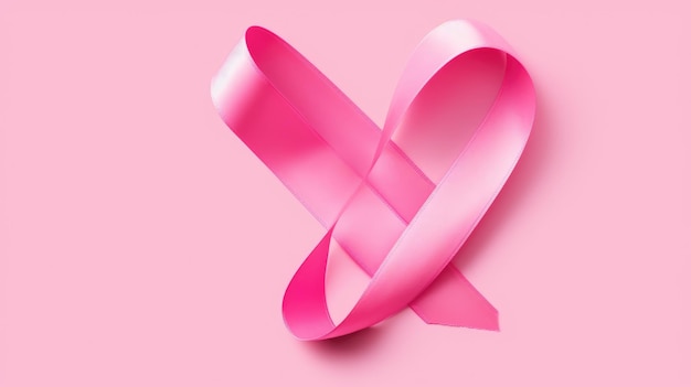 A pink cancer ribbon