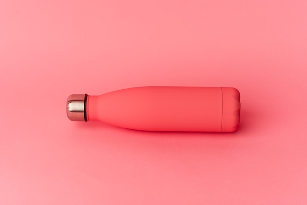 Pink canteen isolated on pink background