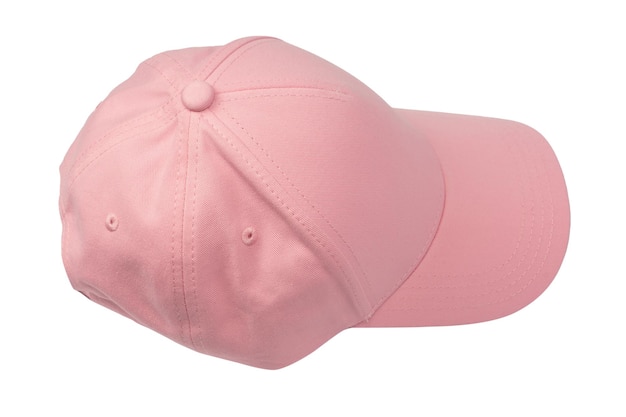 Pink cap isolated on white background
