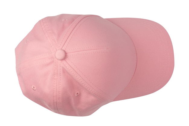 Pink cap isolated on white background