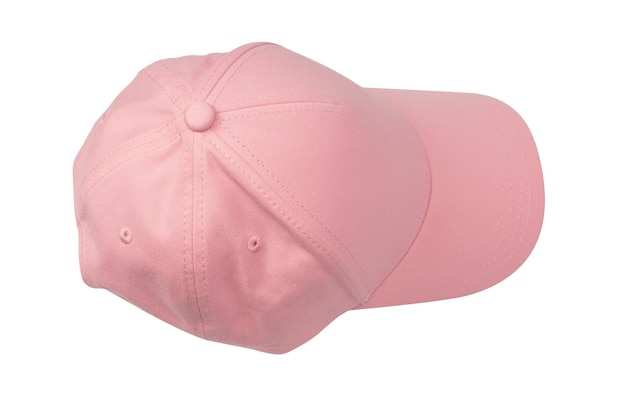 Pink cap isolated on white background