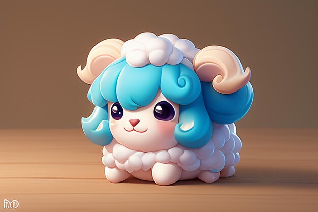 Photo pink cartoon animal sheep icon anime game character animal wallpaper background