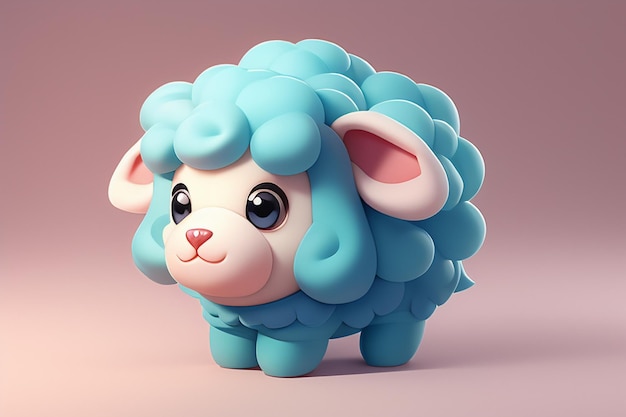 Photo pink cartoon animal sheep icon anime game character animal wallpaper background