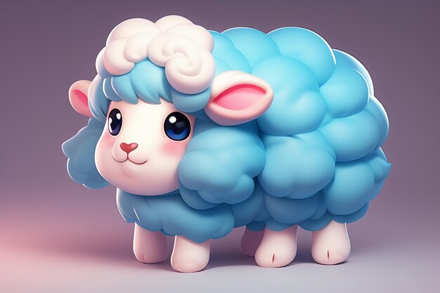 Photo pink cartoon animal sheep icon anime game character animal wallpaper background