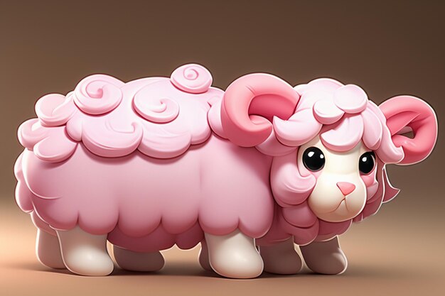 사진 분홍색 만화 동물 양 아이콘 애니메이션 게임 캐릭터 동물 배경