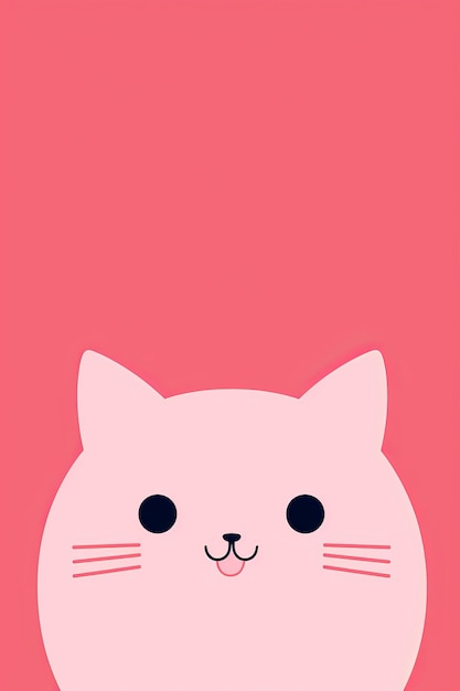 a pink cat on a pink background