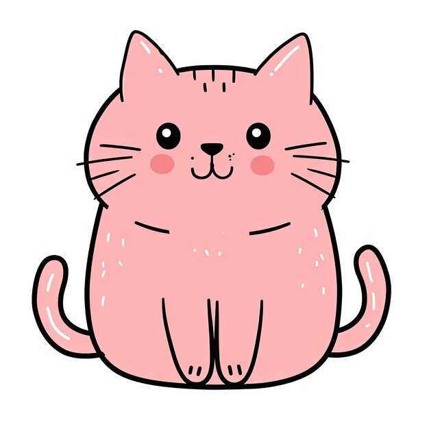 Foto un gatto rosa con gli occhi grandi seduto