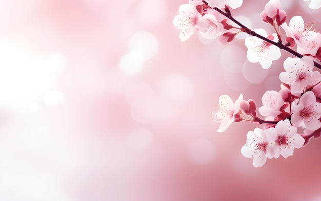 Photo pink cherry blossom background spring season