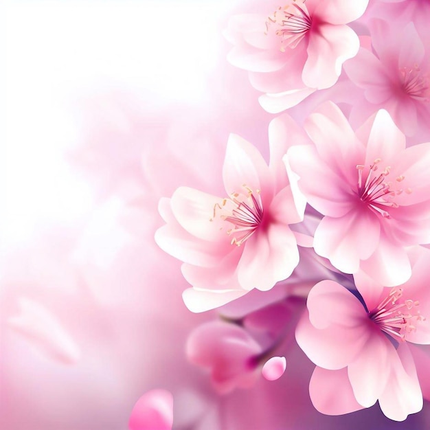 Pink cherry blossom background