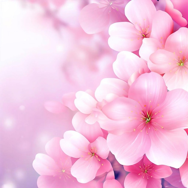 Pink cherry blossom background