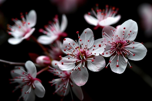 Foto stampa d'arte botanica di fiori di ciliegio rosa