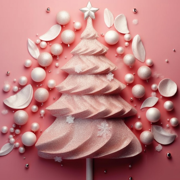 pink christmas product tree