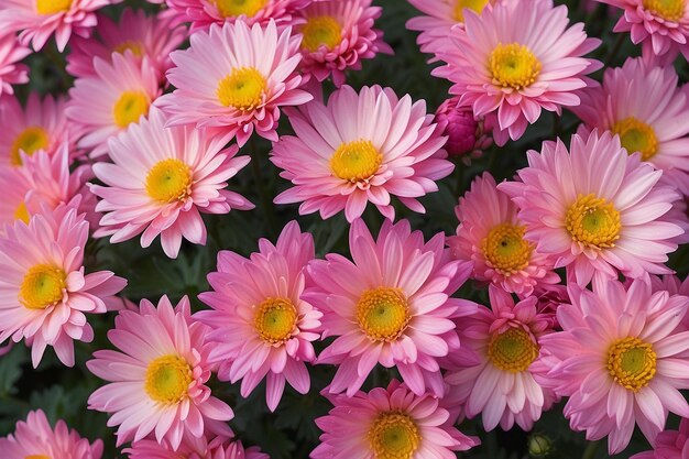 Photo pink chrysanthemum popular plant of the daisy family and beautiful pink flower background