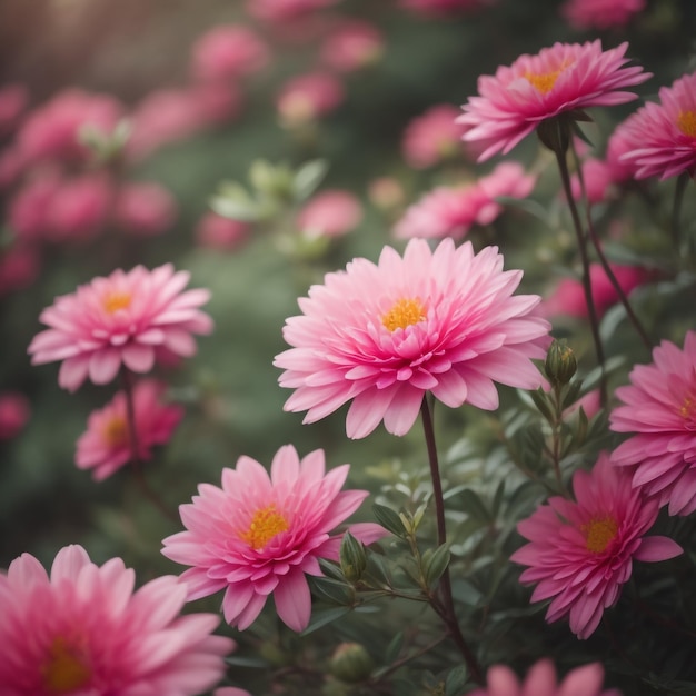 pink chrysanthemums