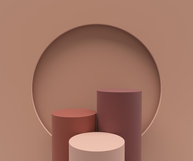 A pink circle with three round objects in the middle of it.