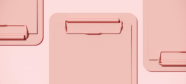 Pink clipboard on pink background