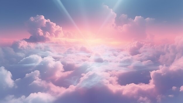 写真 ピンクの雲の背景