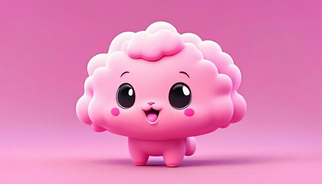 Pink cloud multy styles comic book pixel art cartoon anime vintage 3d