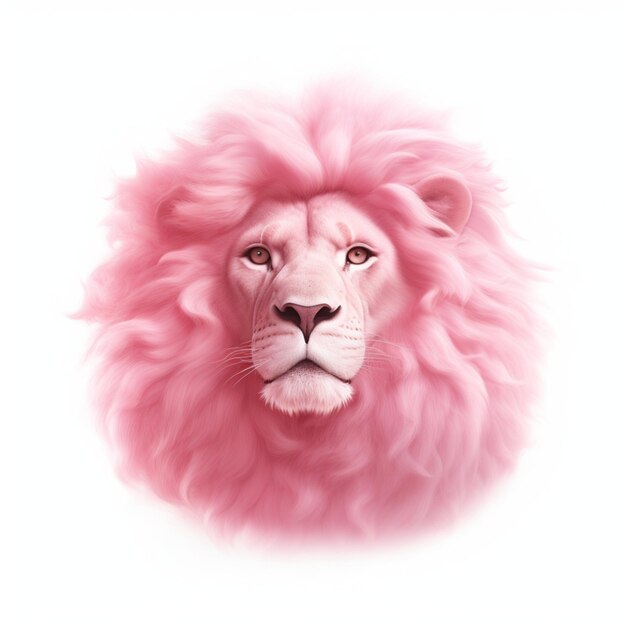 Pink cloud shape in lion