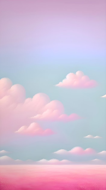 Pink clouds in a blue sky