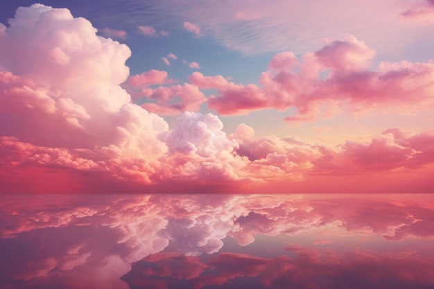 Photo pink clouds generate ai