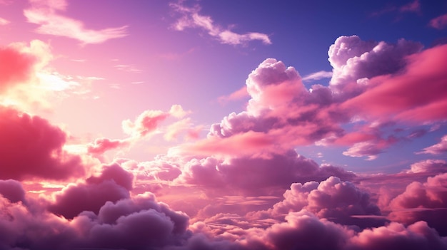 핑크 구름 HD 벽지 사진 이미지