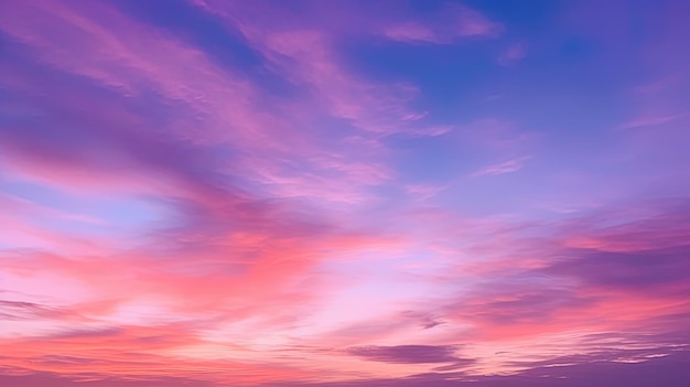 Pink clouds in the sky