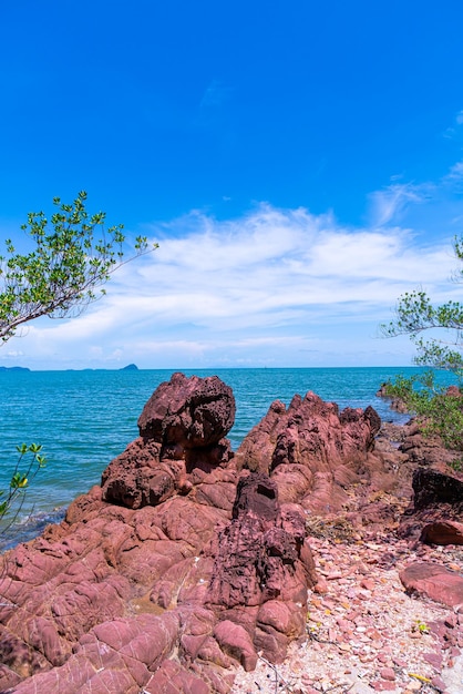 The Pink Coast or Lan Him Chomphu at Chanthaburi in Thailand