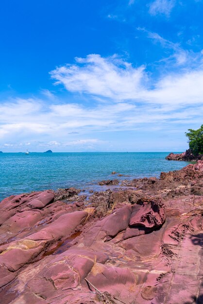 The Pink Coast or Lan Him Chomphu at Chanthaburi in Thailand