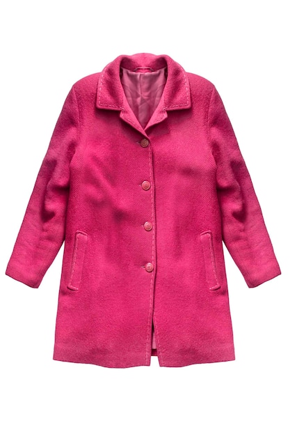 Pink coat isolated